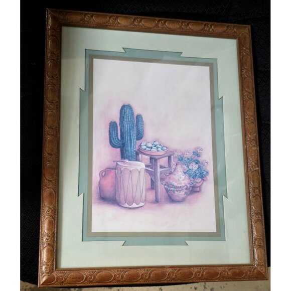 Framed Cactus & Pottery Art Print By Gail Brown - Picture 2 of 12